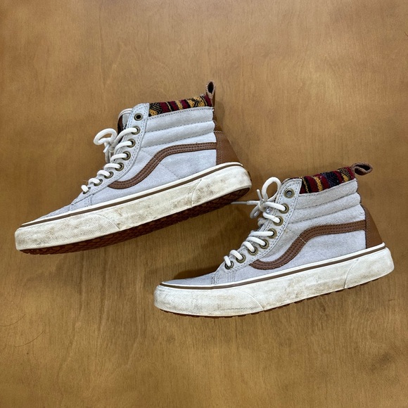 Vans SK8 Hi - Grey Suede & Brown Leather - Picture 4 of 4